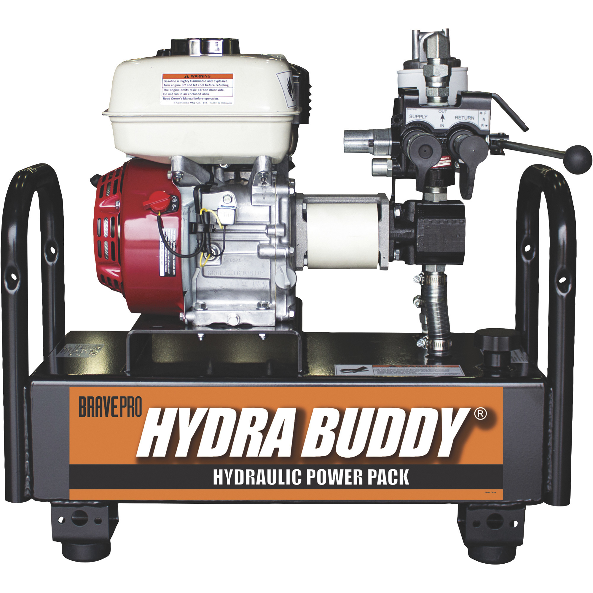 Hydra Buddy Hydraulic Power Pack, Honda GX160 Engine, RPM 3600, 7 GPM Flow Rate, 900 PSI, Model# HBH16GX